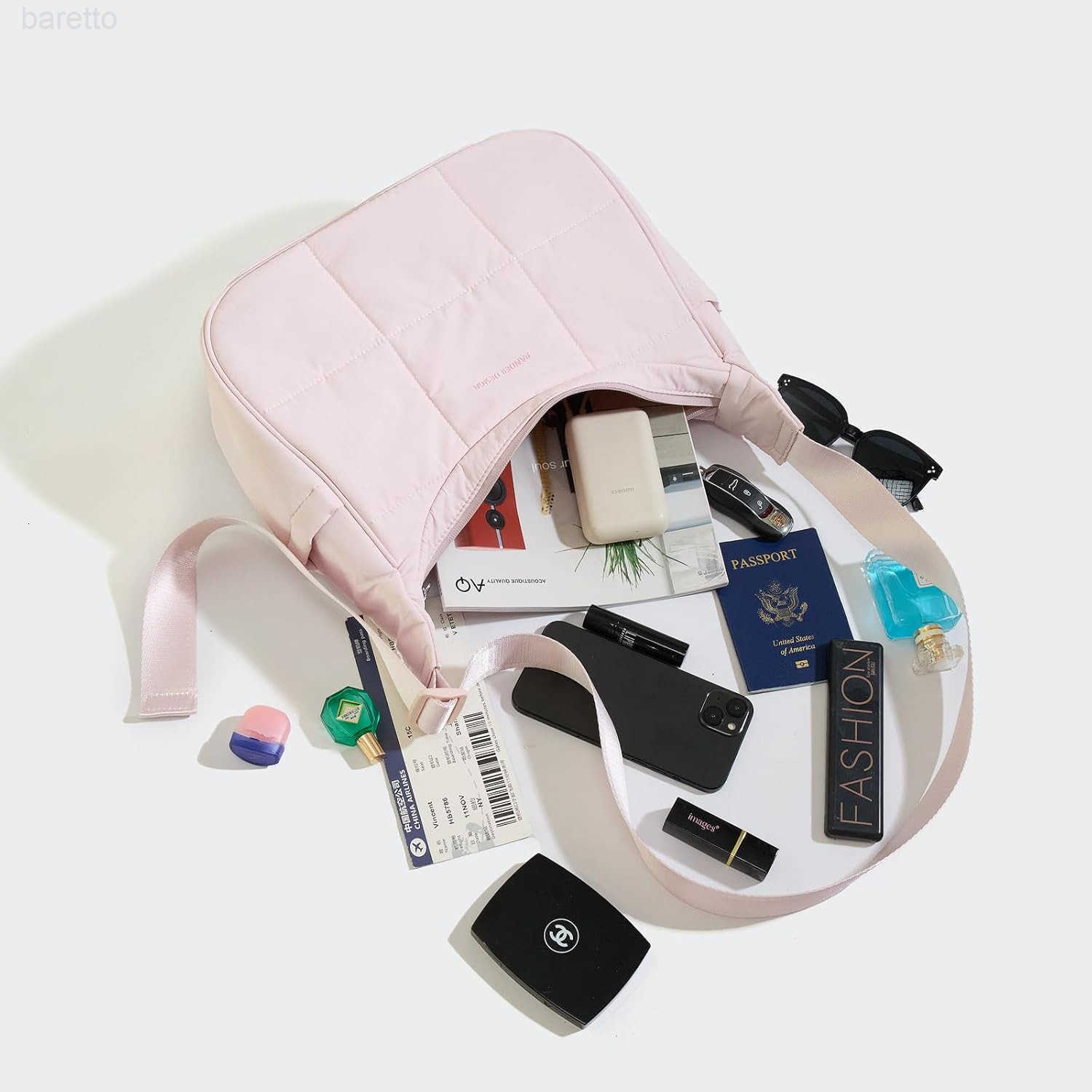 Nylon Crescent Shoulder Bag Medium Sling Crossbody with Adjustable Strap M250903