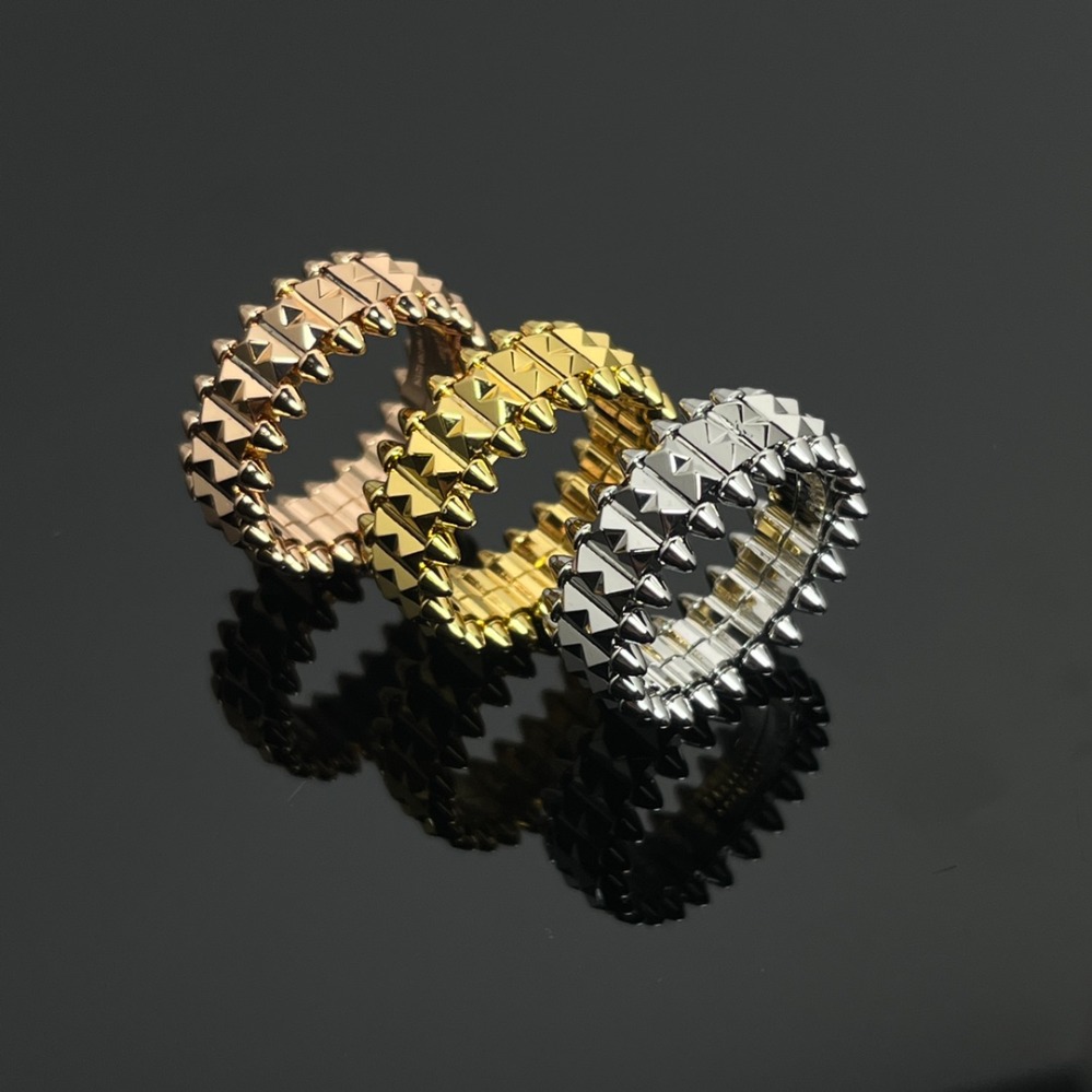 designer bullet ring double row rings stainless steel jewelry 18K rise Gold SilverRings Women men fashion jewellry designers Party wedding gift size 6-9