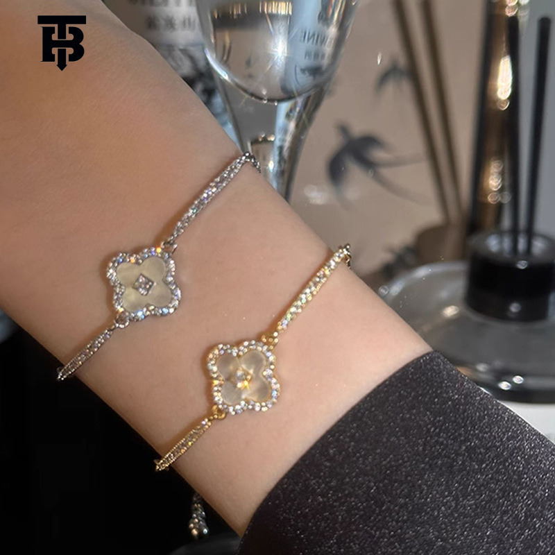 TB BHULAMTE Designer Lady's Genuine Gold-plated Zircon Bracelet French Style Light Luxury High-end Fashion Exquisite Temperament Versatile Jewelr