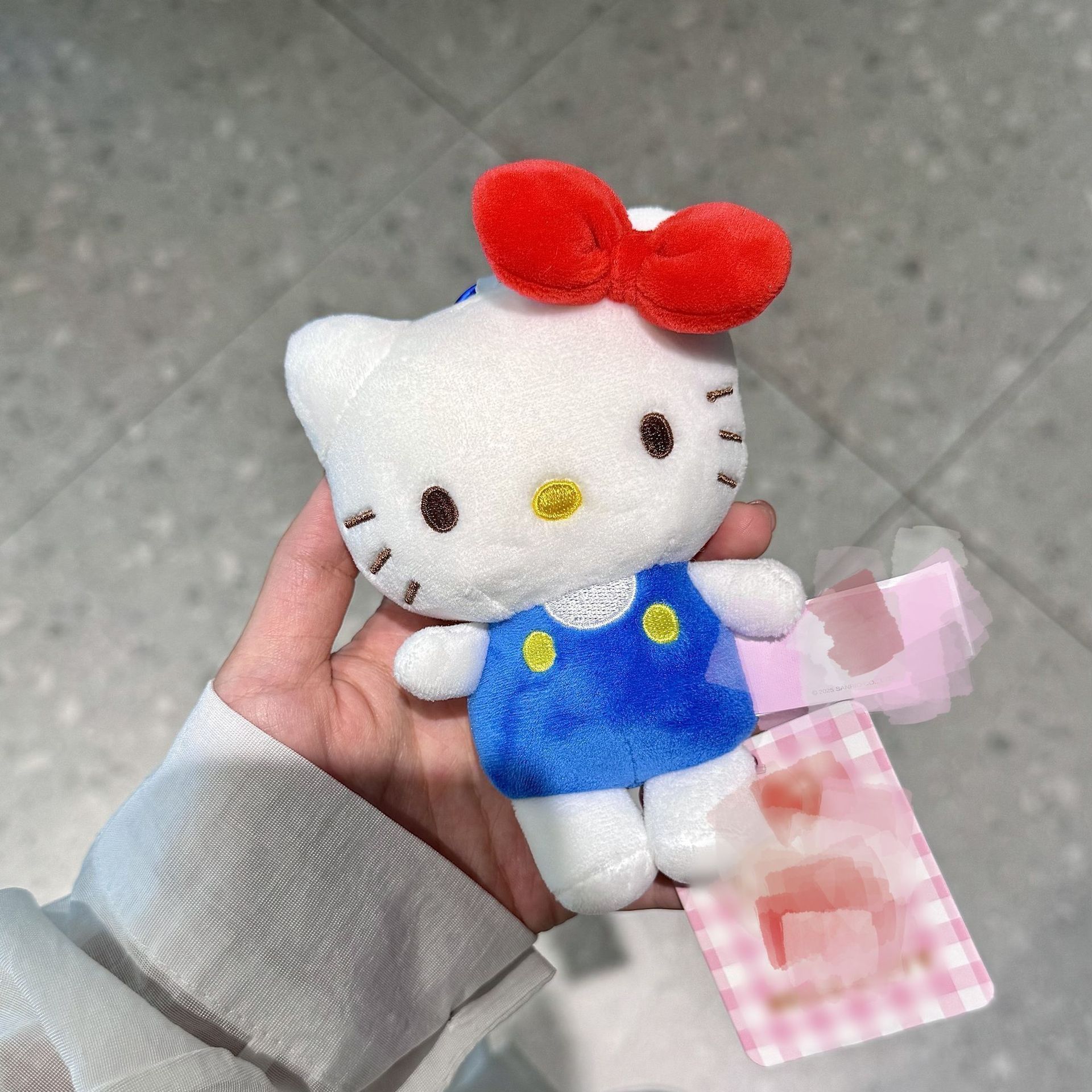 MINISO plaid skirt satchel Hello Kitty bag pendant keychain for girls gift birthday gift