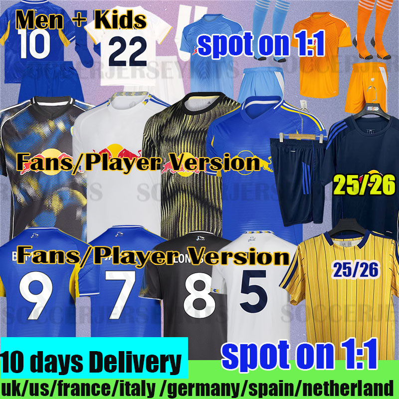 leeds football shirt 25 26 PIROE JAMES Soccer Jerseys leeds utd Adams AMPADU Maillots De Football Kids Kit leeds Football Shirt leeds shirt football tops 2025 2026