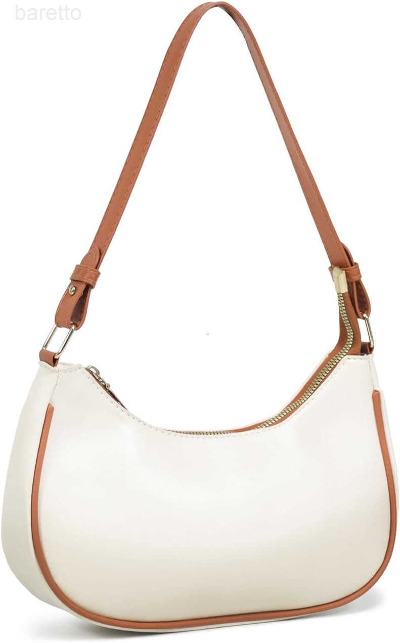 Shoulder Bag for Women Cute Hobo Tote Handbag Crescent Bag PU Leather Underarm Clutch Purse with Zipper Closure M250903