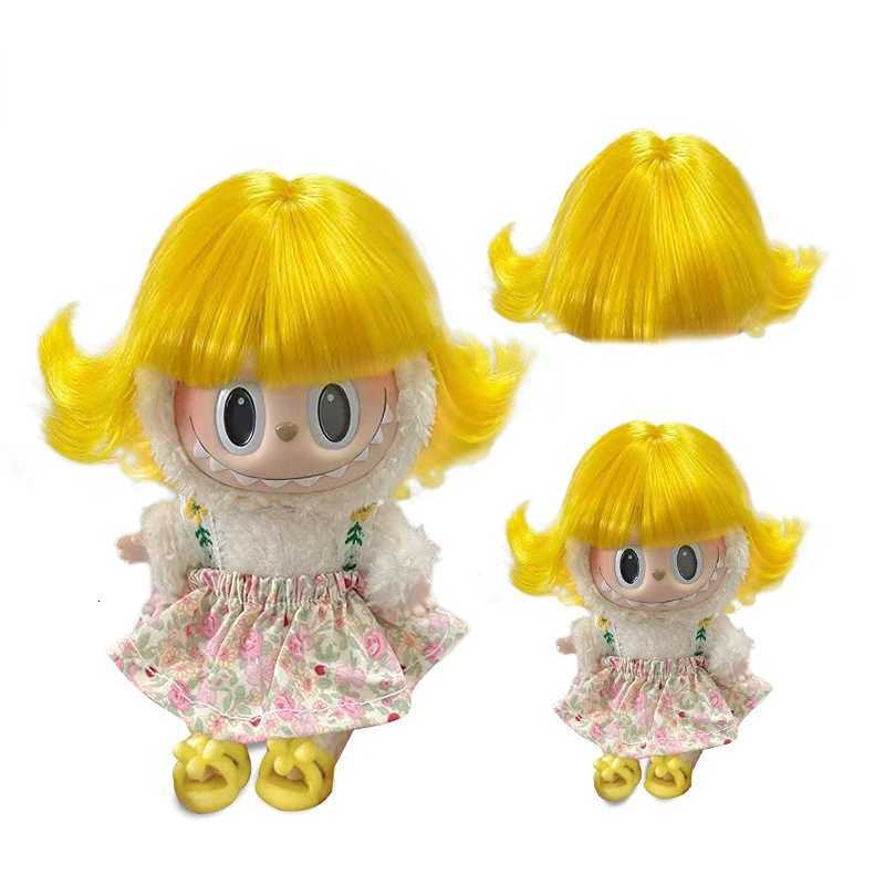 17cm Labubu Vinyl Doll Wig for Gen13 Cute EarLength Bob Hair Short Bobcut Headwear for Labubu Doll Charms Labubu AccessoriesXJ250903