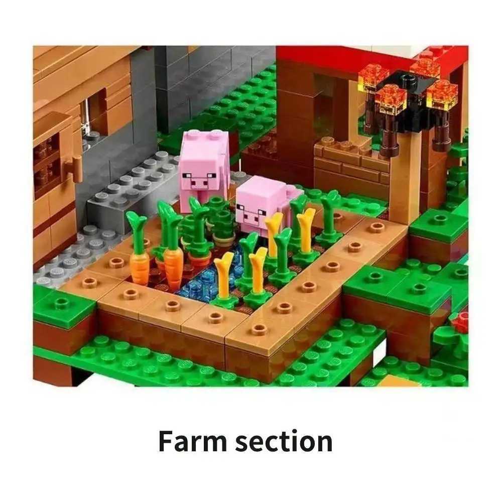 In stock 2025 NEW 1600 pcs Steve Village Special Edition Action Figure Building Block Toys My World Set Ci Toy 21128XJ250903