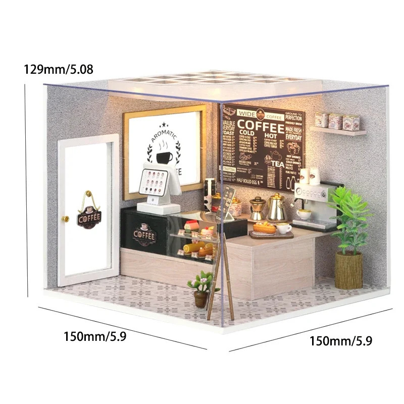 DIY Dollhouses Kit With Furniture Small House Scene Model Miniature Doll House Wooden Assembly Model Toy For Kid Birthday Gifts 250902
