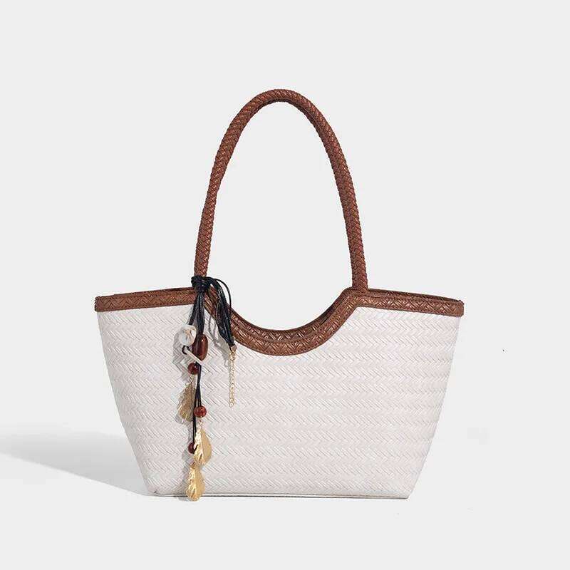 2025 New Designer Tote Bag For Women PU Imitation Braided Emment Handbag With Inner Pocket Underarm Shoulder Purse
