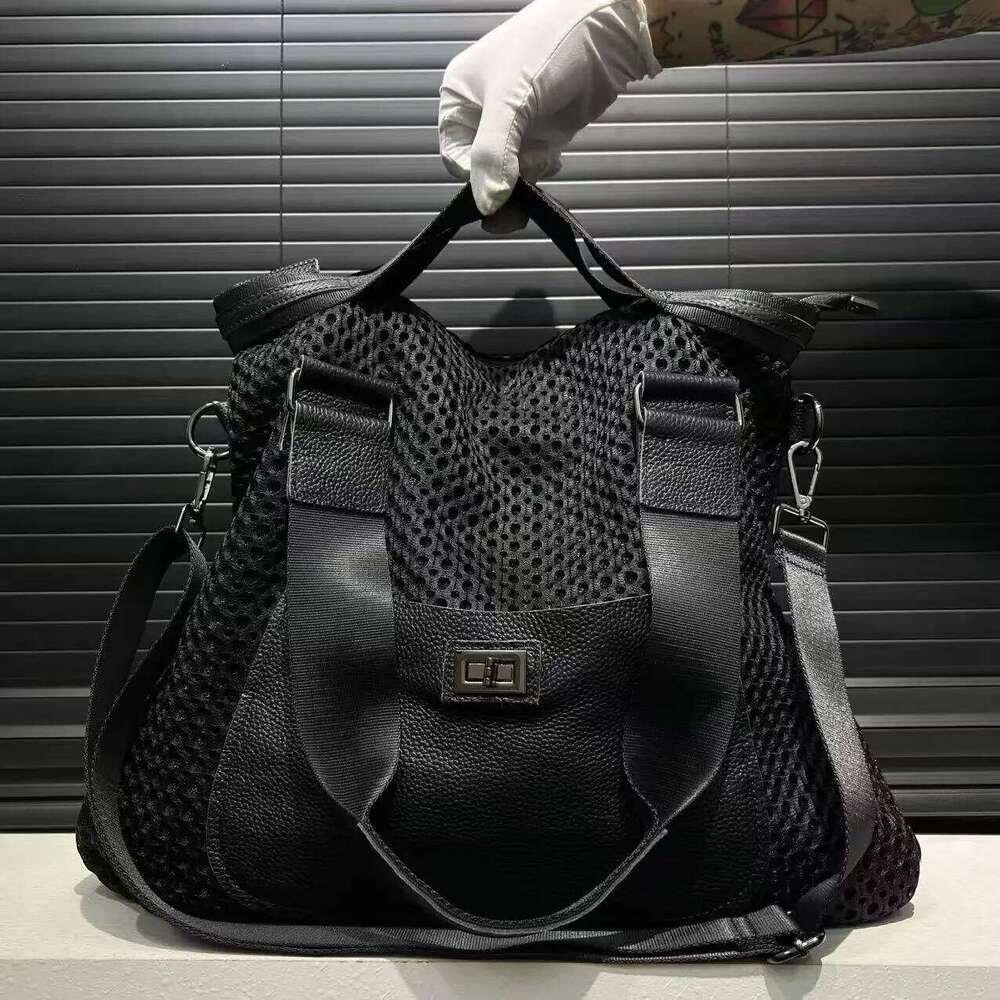 Ladies' Fashionable Street Ed Mesh Tote Bag With Large Capacity Retro Y2k Hot Girl Single Shoulder Handbag