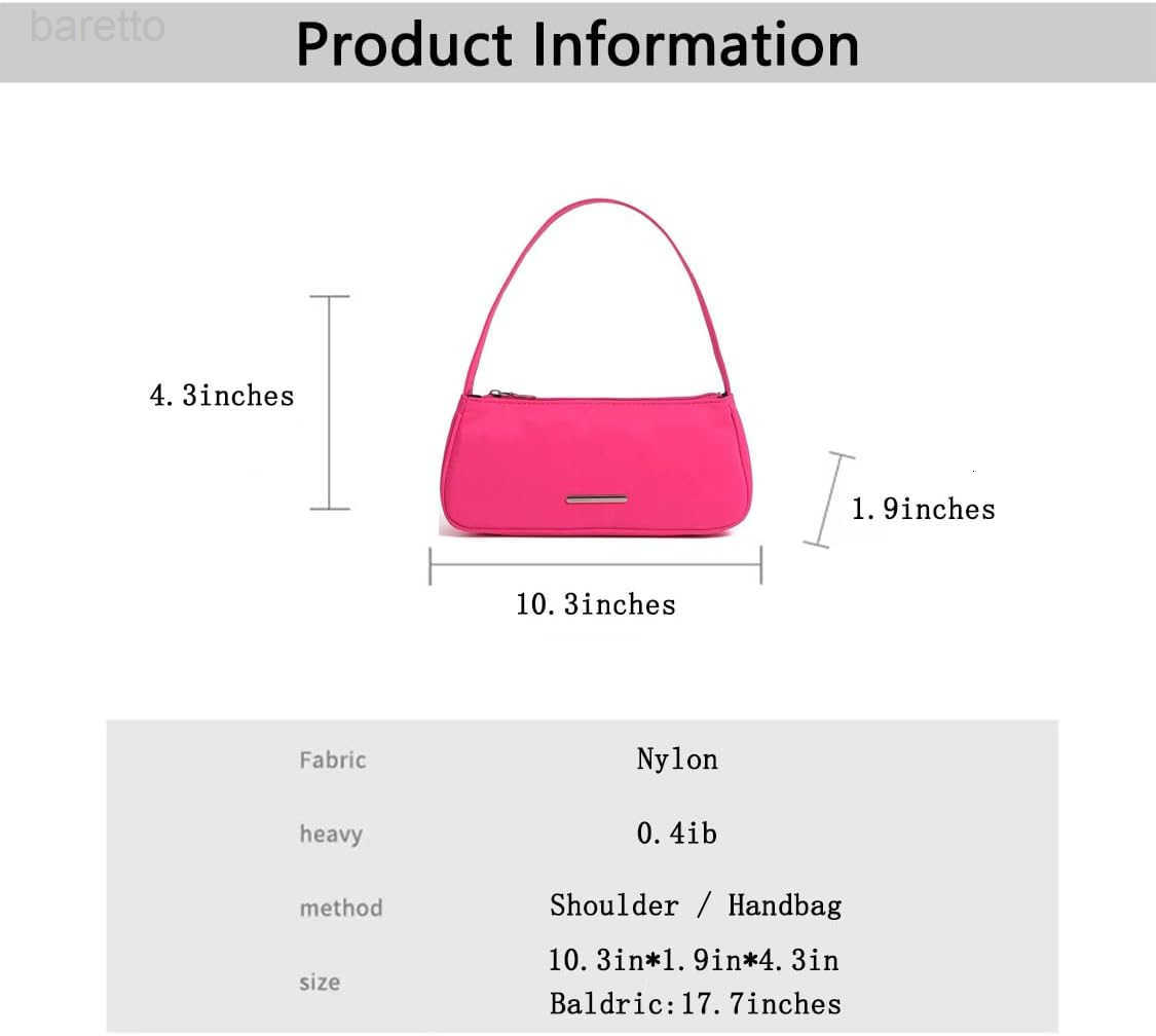 Small Nylon Shoulder Purse for Women Cute mini Under The Arm Bag With Zipper M250903