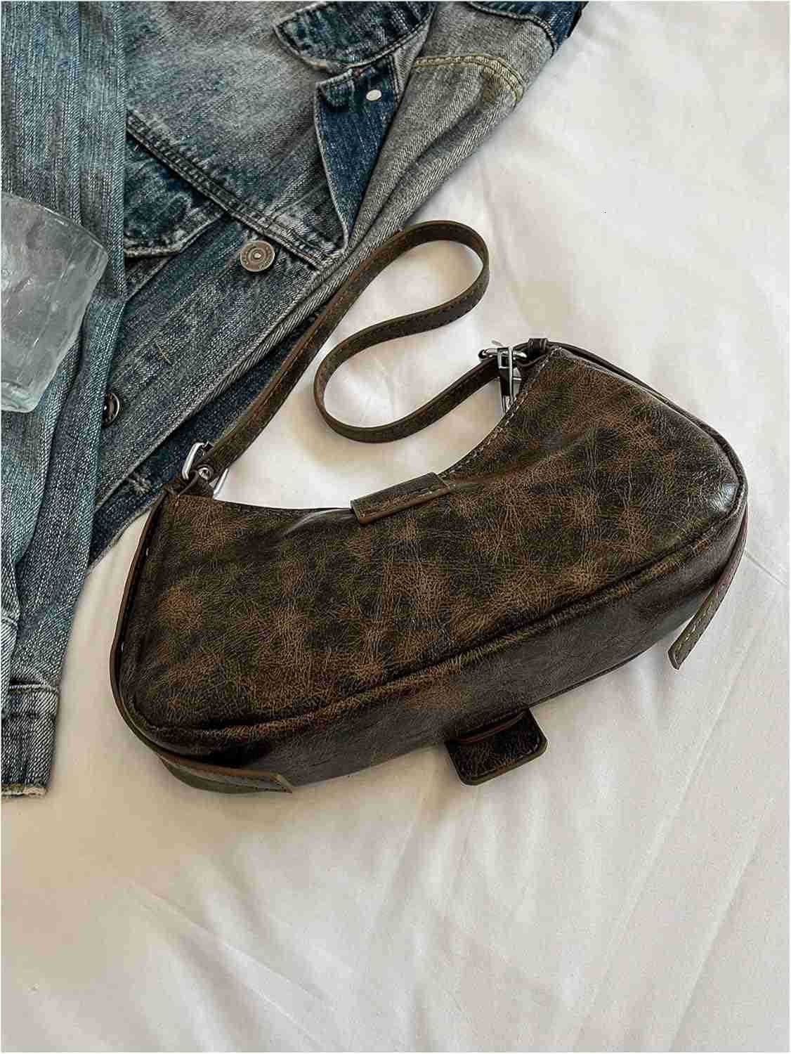 Womens Y2k Purse Goth Handbag Punk Hobo Shoulder Bag Clutch Purses Bags M250903