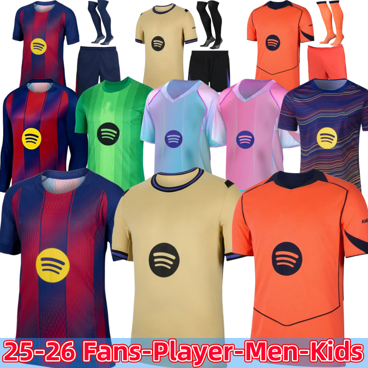 LAMINE YAMAL 25 26 Soccer Jersey PEDRI 2025 2026 RAPHINHA GAVI Barcelone maillots fourth football shirt kids kit uniform OGAN F. DE JONG LEWANDOWSKI