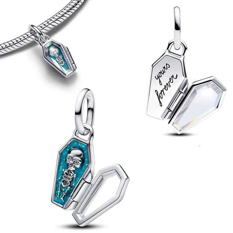 New 2025 Hot S925 Halloween Golden Castle Series Charm Suitable For 925 Sterling Silver Bracelet Keychain Holiday DIY Gift