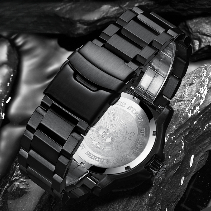 50M Waterproof Men Quartz Wrist Watch Stainless Steel Strap Sport Watch for Men Luminous Hands Date Display reloj hombre