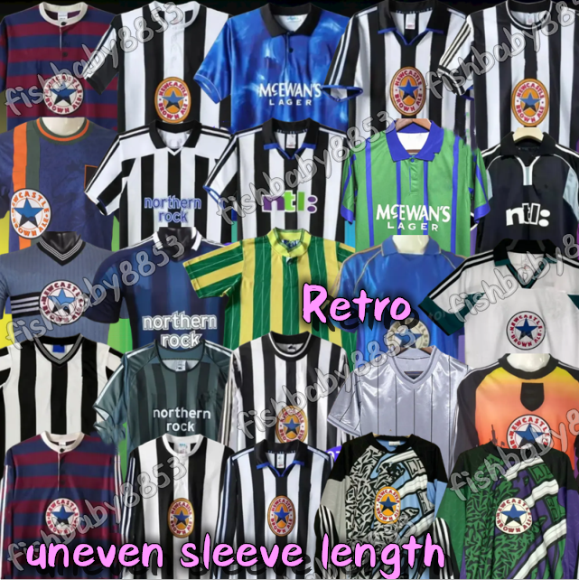 Retros 1980 85 95 96 97 99 2000 2001 03 04 05 Shearer Newcastl e mens soccer jerseys CASTLE ASPRILLA Barnes ALBERT Batty United Rush Vintage mens kids kit football shirts