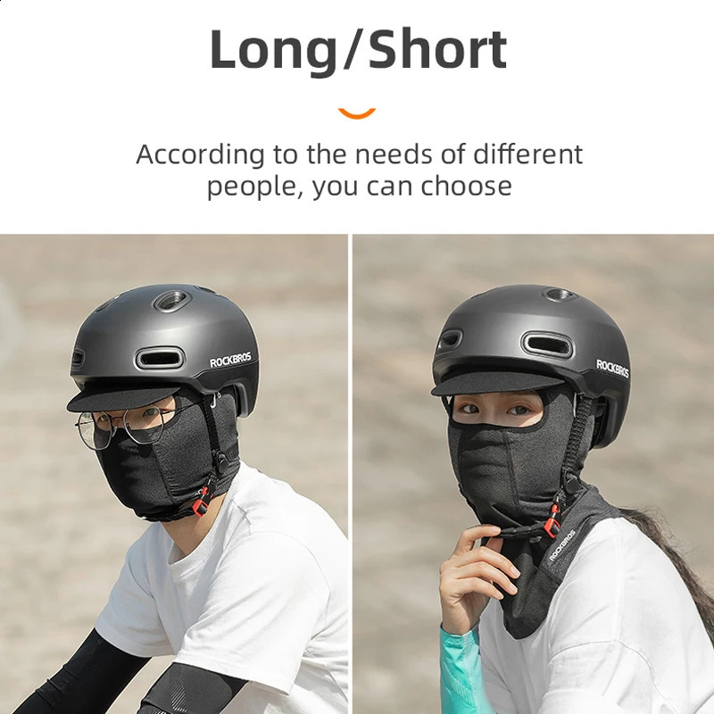 ROCKBROS Summer Cycling Face Mask Ice Silk Sun Protection Balaclava Breathable Quick Dry Mask Outdoor Sports Cycling Head Gear 250920