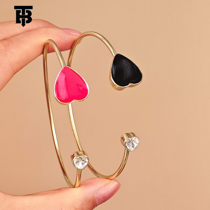 TB BHULAMTE A Designer For Ladies Offers A New Wholesale Of European And American Fashion Jewelry - A Casual Elegant And Open Red Heart Bracelet
