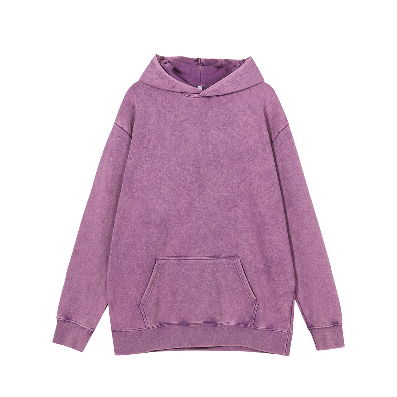 Vintage Washed Oversized Hoodie - Unisex Retro Streetwear Sweatshirt with Kangaroo Pocket Customizable Logo Hoodie & Crewneck with Multiple Colors Hoo
