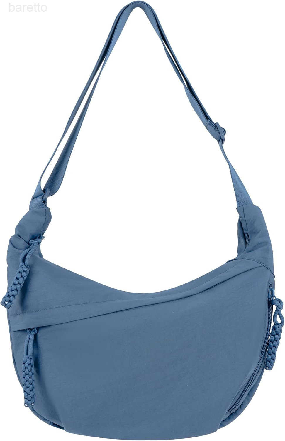 Lightweight Nylon Hobo Bag for Women Men Small Shoulder Bag Crescent Crossbody Bag with Adjustable Strap Casual Bag M250903