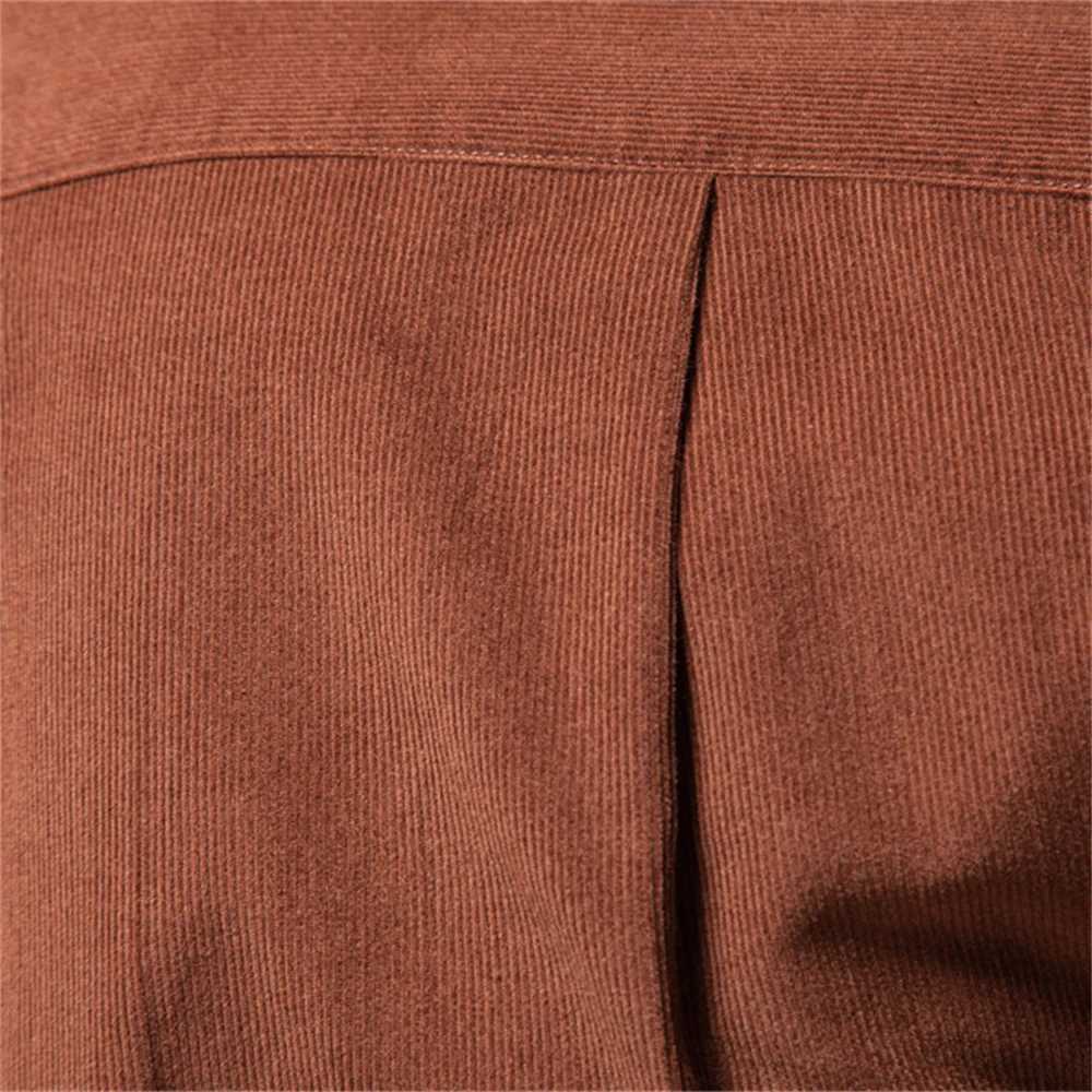 AIOPESON Corduroy Shirt Men Heavyweight 100 Cotton Autumn Winter Solid Color Business Casual Long Sleeve Classic X250903