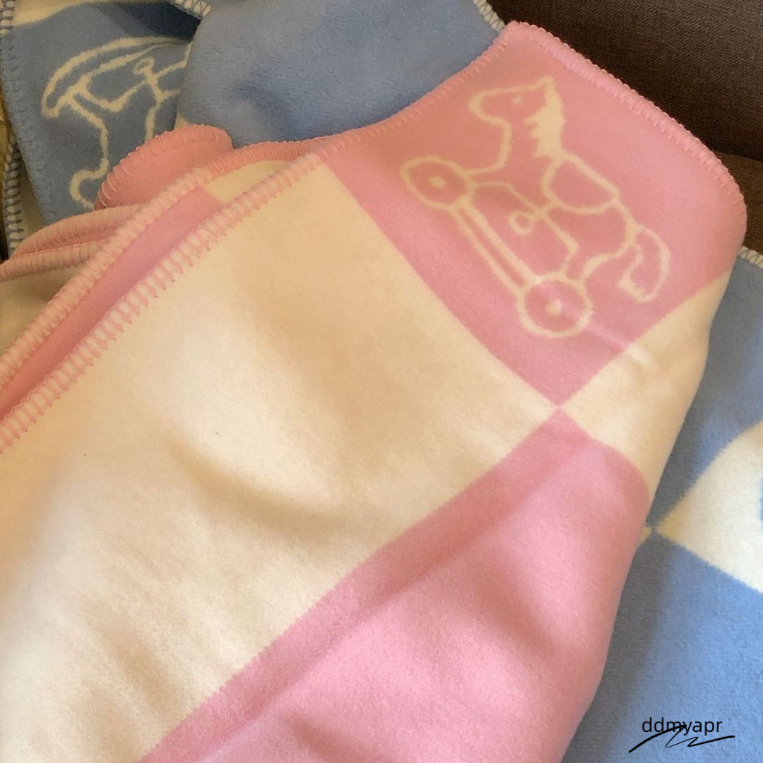 Portable Warm New Baby Suitable For ddmyaug 3-6 Years Old 130/100Cm Cashmere Soft Pony Pattern Wool Blanket Decorative Knitted Blankets ddmyaug ddmyau