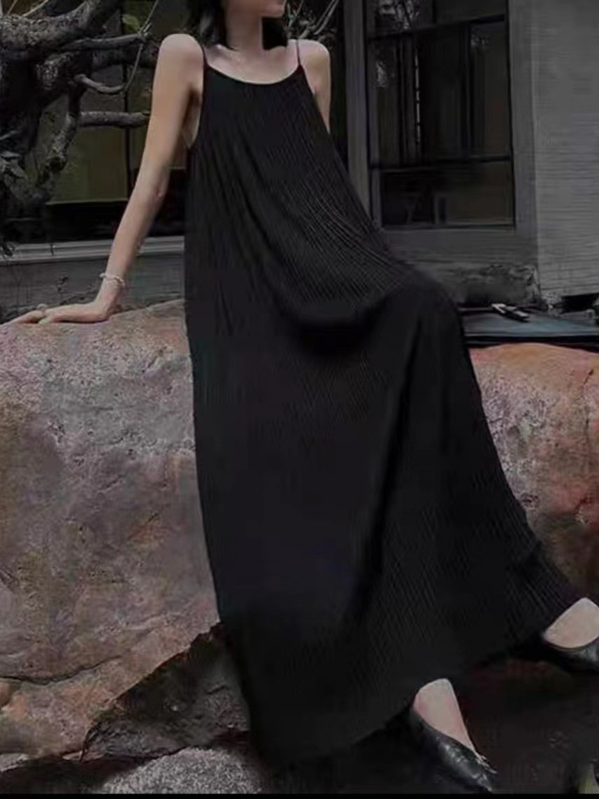 LW131 Slim Fit Dress Loose French Maxi Dress