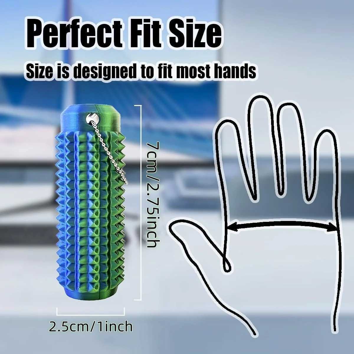 Pain Stim Fidget Toys Reduce Stress Roller for Adults Spiky Fidget Keychain for Anxiety Sensory Toys Novelty Gifts for Friends W250903