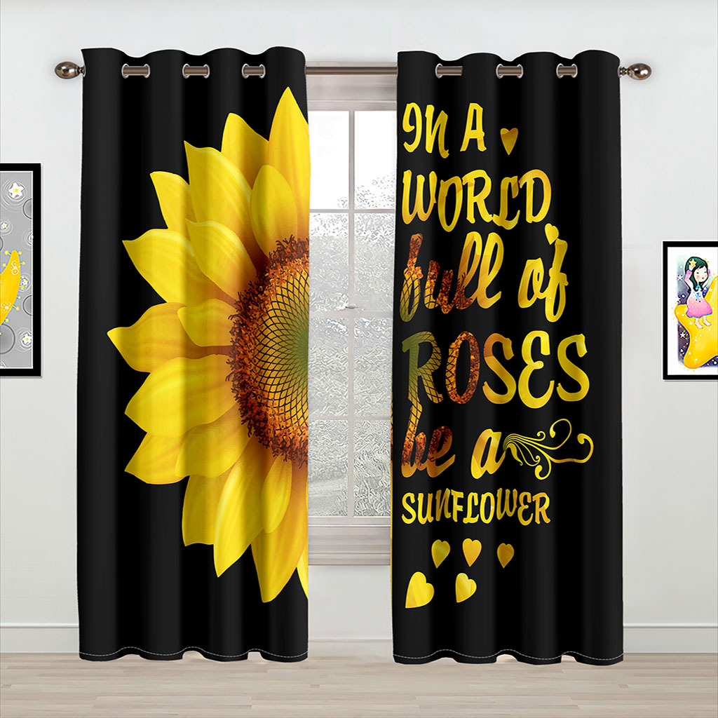 YL-37091 High-precision Customized 3D Curtain Printing Finished Landscape Wave Curtain Blackout Curtain