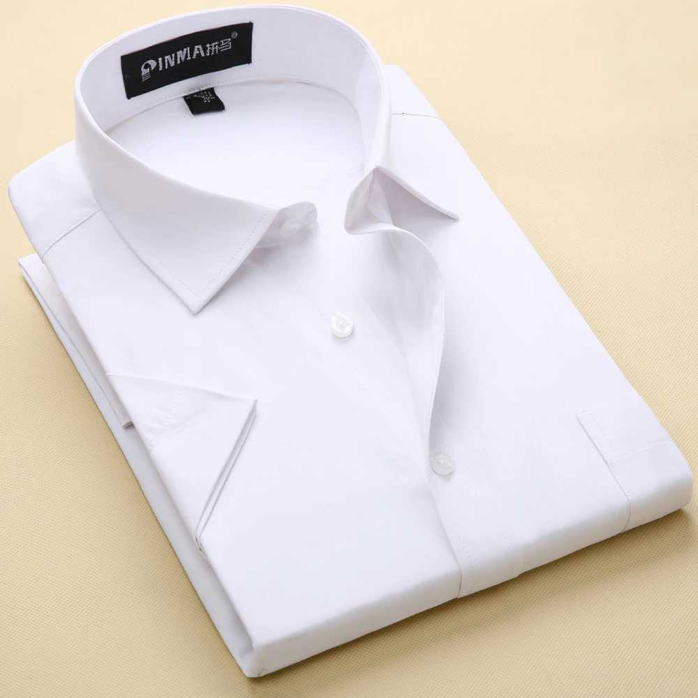 Mens Short Sleeve TurnDown Collar Dress Shirt Mens Formal Shirts Solid Color Shirts Summer Style Clothes X250903