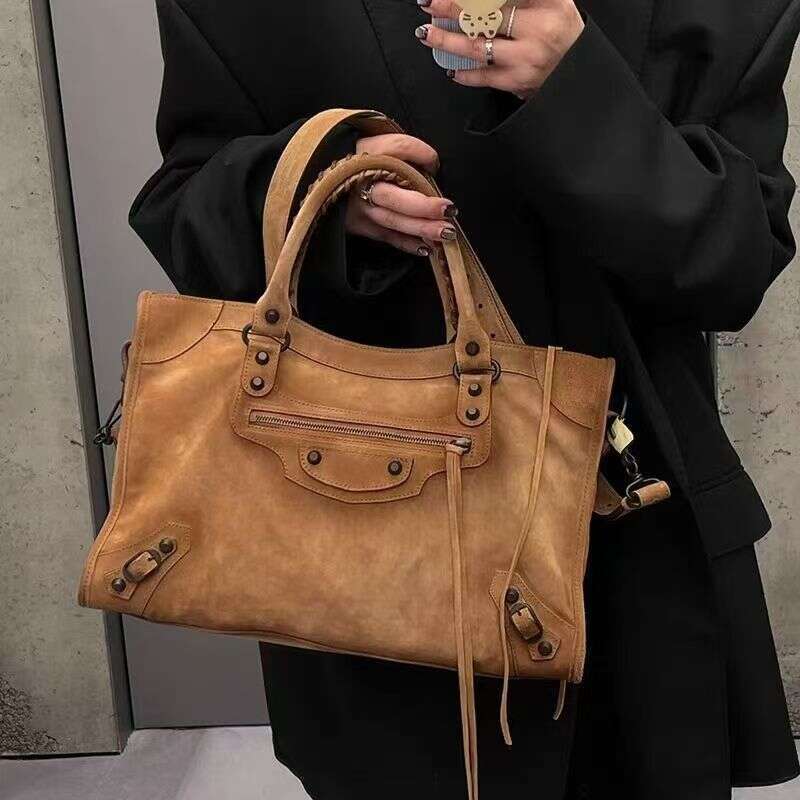 Designer Bags brand vintage suede high quality tote bag, luxury autumn winter shoulder bag, male femal large capacity handbag