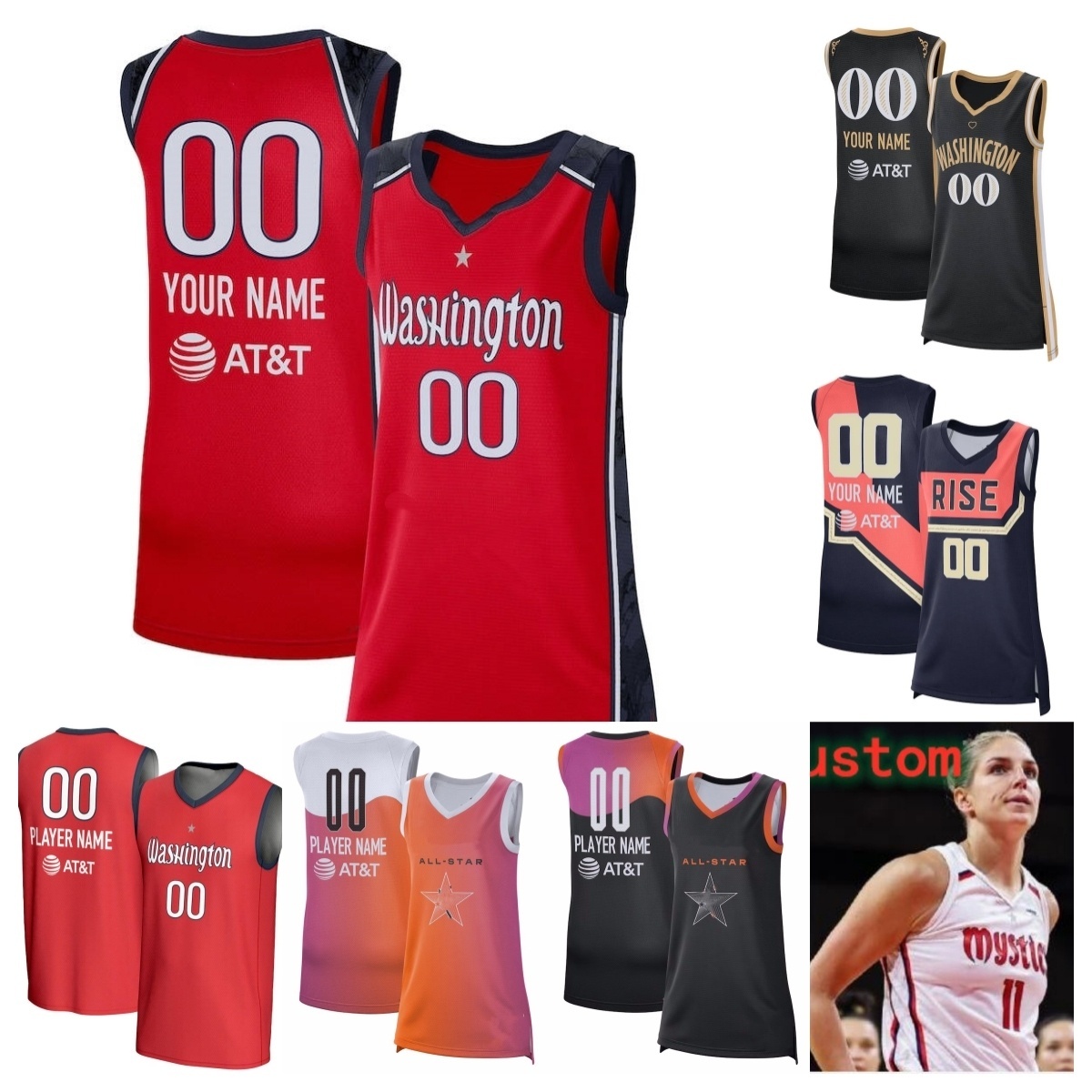 Brittney Sykes Mystics Jersey Basketball Sonia Citron Kiki Iriafen Jade Melbourne Aaliyah Edwards Sug Sutton Stefanie Dolson Emily Engstler Men Women Youth custom