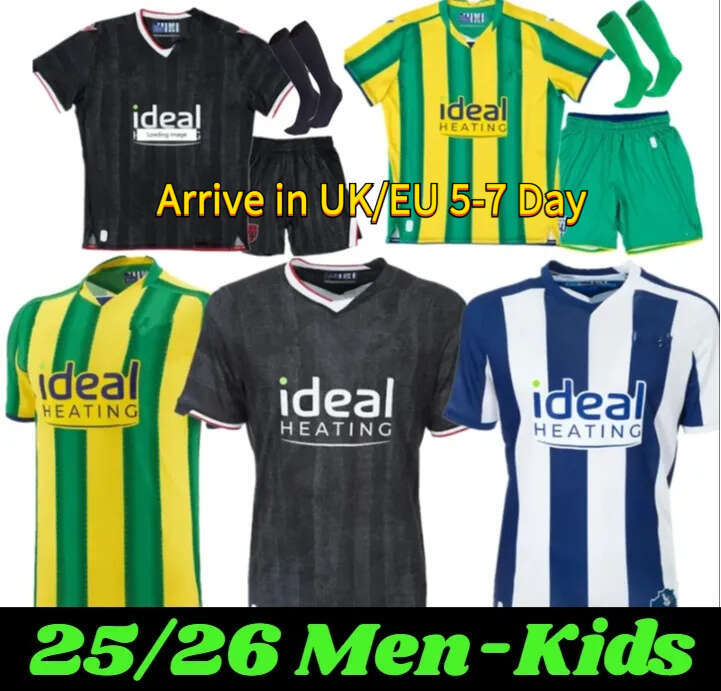 West 25/26 Bromwich kit AlbionS SOCCER JERSEYS Kits SWIFT JOSH MAJA WALLACE MOLUMBY Frabotta 2026 2025 Home Away men Kids kit Football Shirts Shorts 16-XXL