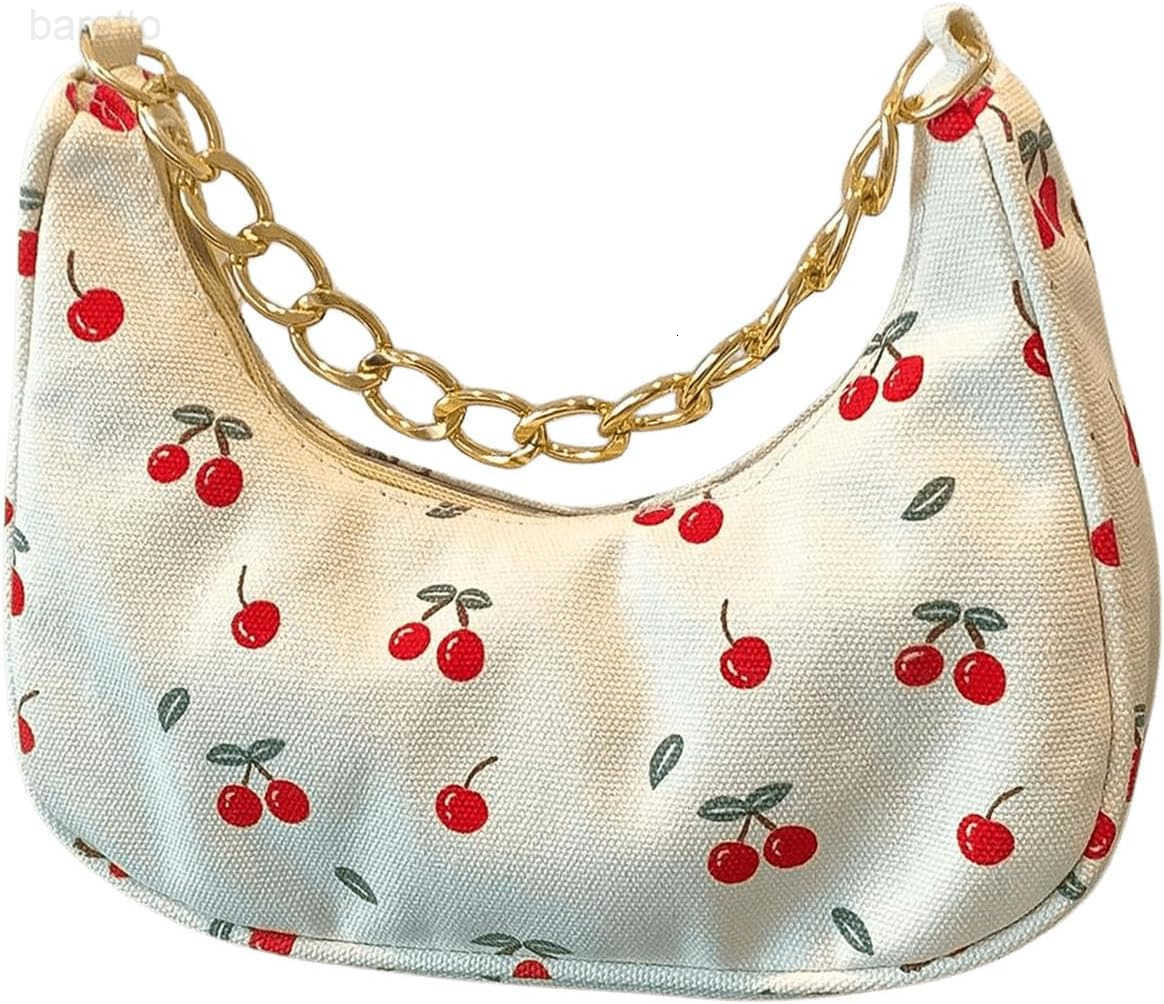 Womens Beaded Bag Floral Top Handle Hobo Purse Metal Chain Crescent Handbags M250903