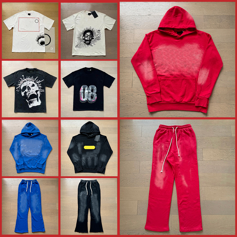 Designer hoodie mens shirt men tshirt for men womens hippie short sets Y2K vintage hoodies and pants streetwear washed classic men's clothing us size S-XL auw2