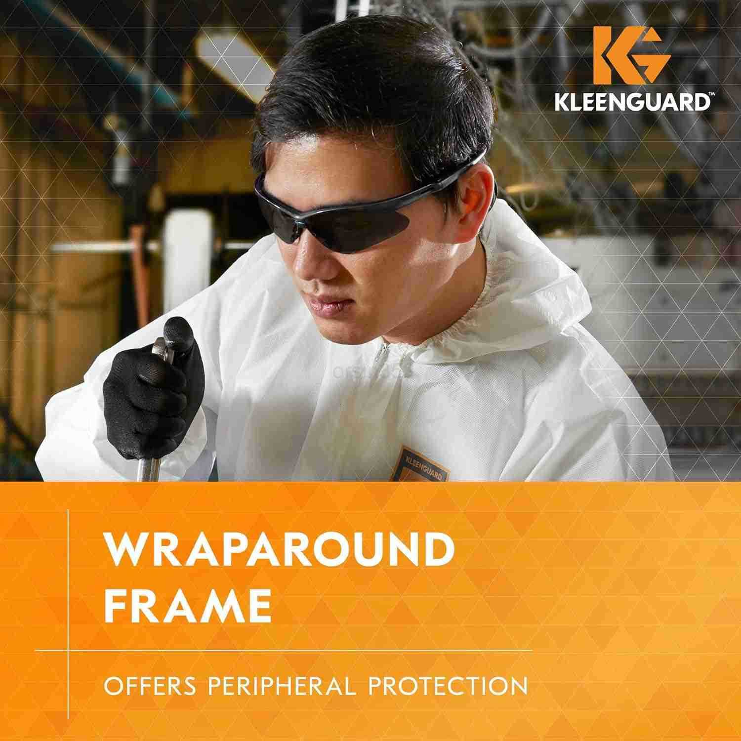 Kleenguard V30 Nemesis Polarized Safety Glasses 56568 Smoke Grey Lenses Gunmetal Frame Carrying Case Unisex Sunglasses for Men and WomenW250903