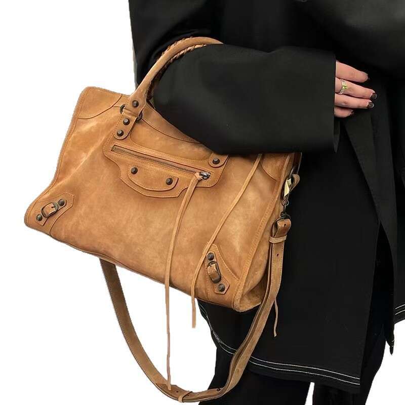 Designer Bags brand vintage suede high quality tote bag, luxury autumn winter shoulder bag, male femal large capacity handbag