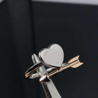 2025 T-Jia High-Quality Cupid's Arrow Ring, Heart Design, Versatile Fashion Ring, Sizes 6-8 (Platinum/Rose Gold/Gold), TJ7
