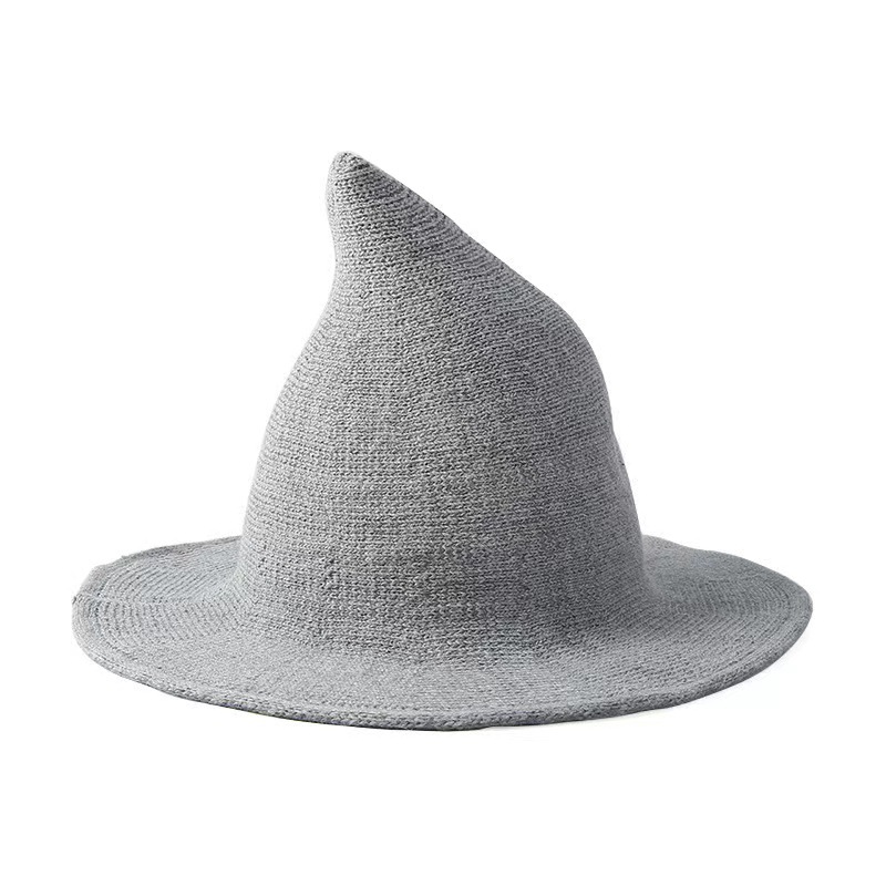 Halloween Witch Hat Women's Wide Brim Foldable Halloween Wool Hat Party Cosplay Costume Accessories