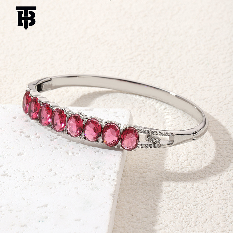 TB BHULAMTE Designer Lady Korean Diamond-encrusted Bracelet Red High-end Elegant Bracelet Multi-style Belt Buckle Bracelet New Diamond-encrusted Brace