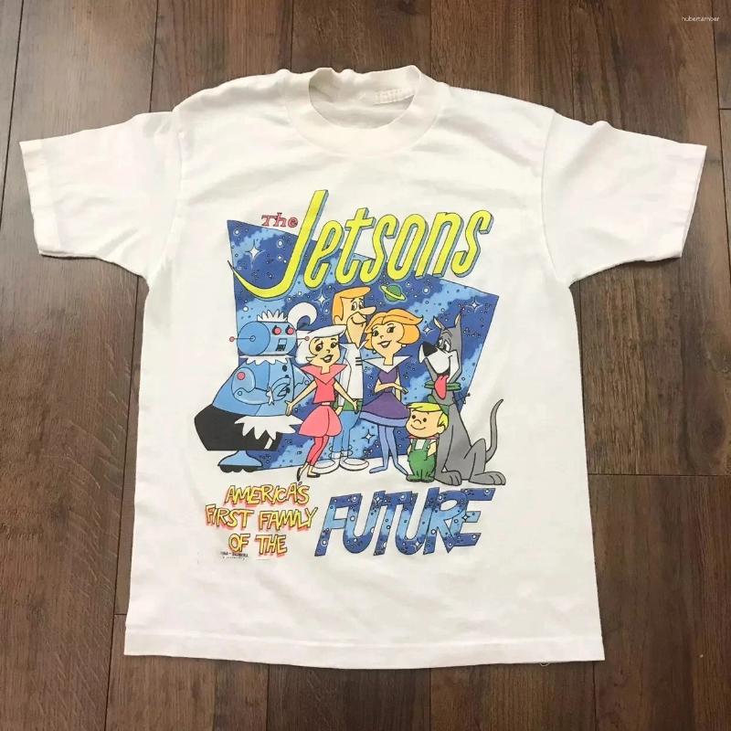 Men's T Shirts The Jetsons Cartoon White T-Shirt Cotton Tee All Size Graphic Short Sleeve Shirt Unisex Men Women Summer
