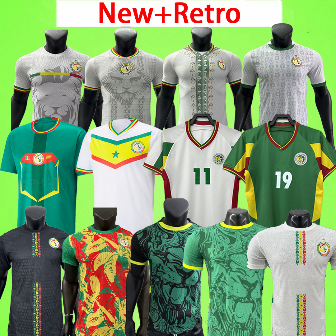 New+ Retro 2026 Senegal soccer jersey men 24 25 26 national team Vintage 2002 Retro Fans Player version MANE JACKSON SARR NDIAYE DIATTA DIALLO football shirts 2024 2025