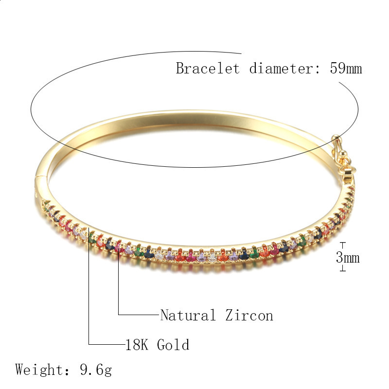Popular simple full diamond bracelet womens fashion colorful Zircon Bracelet bracelet Jewelry