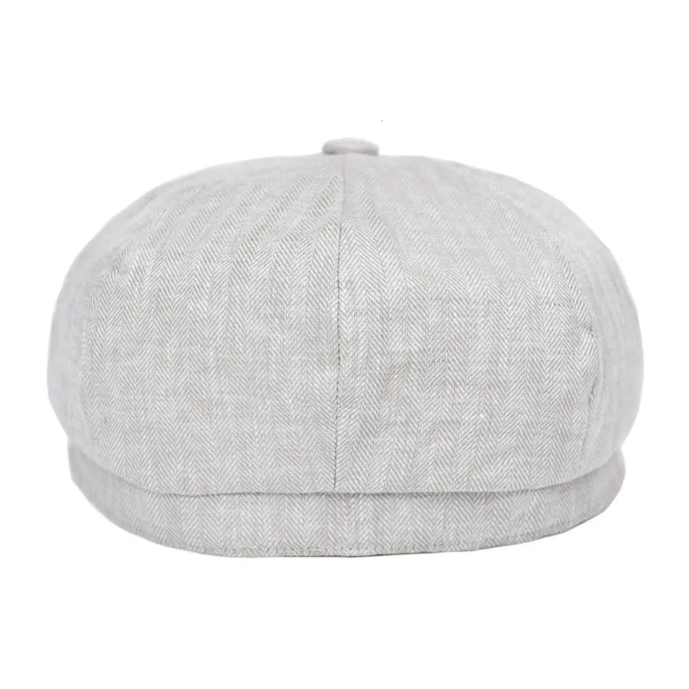 BOTVELA Herringbone Linen sboy Cap Men Summer Women Bakerboy Caps Breathable Flat Hat Apple Beret Hats 007 250903