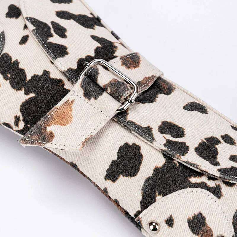 2025Fashion French Ladies Asymmetric Canvas Underarm Women Vintage Pu Leather Shoulder Bag Multifunctional