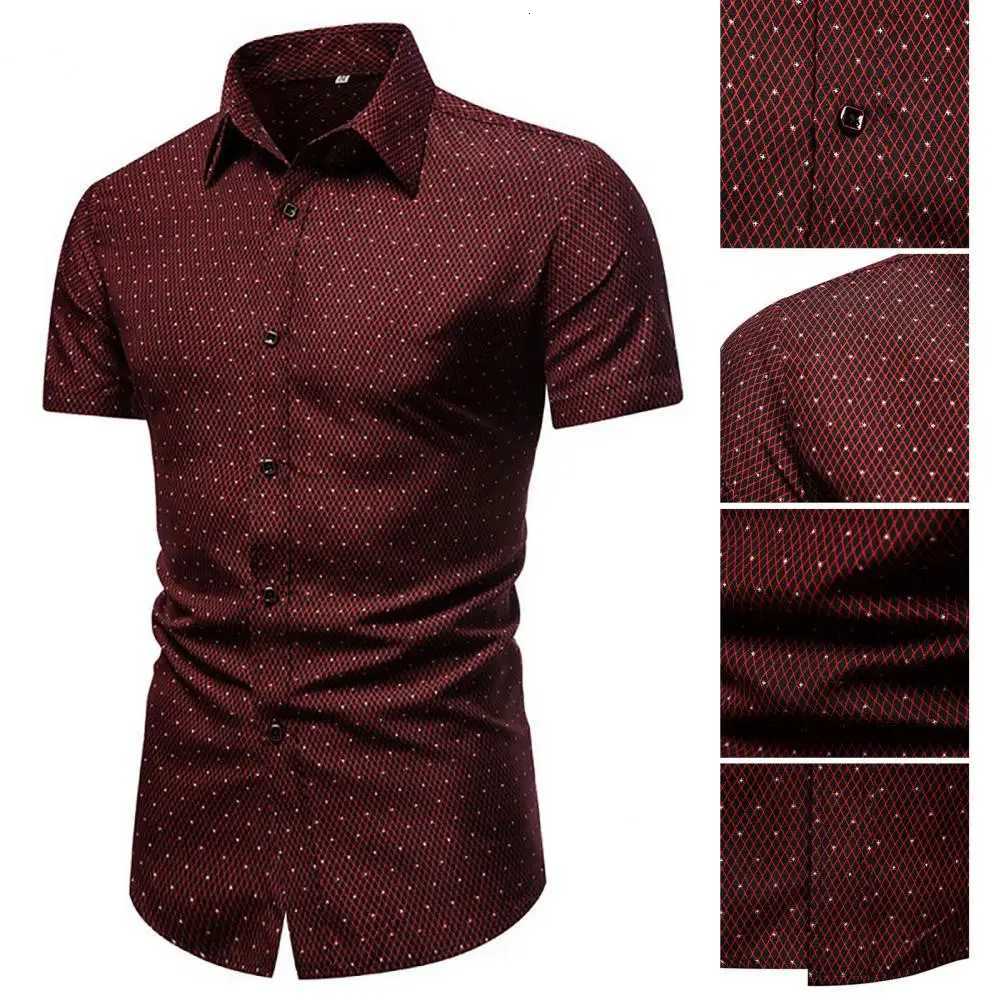 Great Summer Top Business Turndown Collar Leisure Men Shirt Slim Fit Men Shirt for Daily Wear X250903