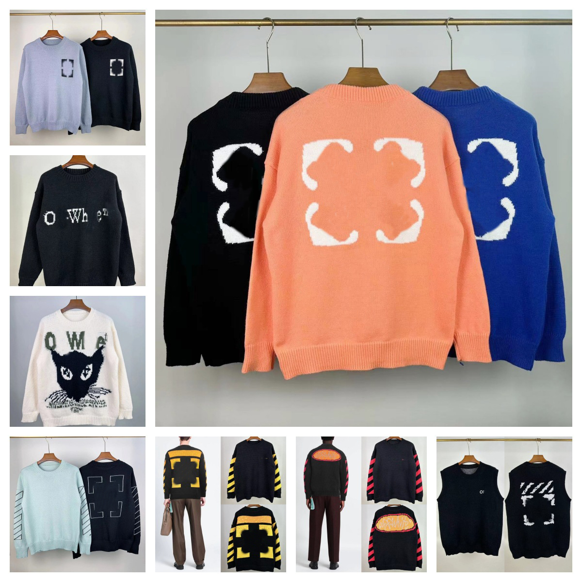 Designer Men Sweaters Vest Hoodie Casual Oversized Shirts For Women Knitted Shirts Mens Hip Hop Street Cotton Hoodies Sweatshirt Colorful Sweater Size S-2XL