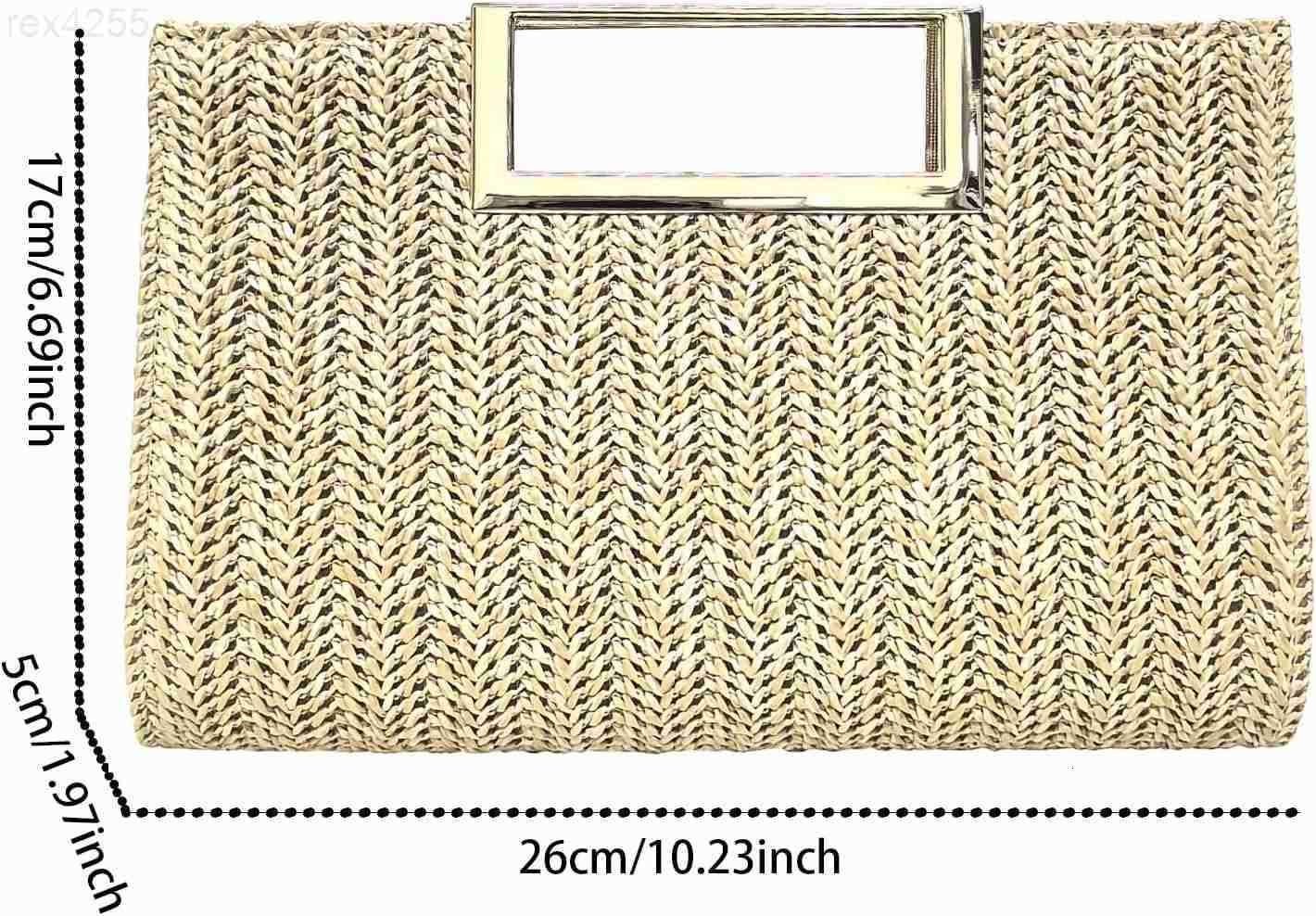 Women Clutch Top Handbags Straw Raffia Bag Purse Woven Tote CrossBag for Women Beach Summer TravelW250903