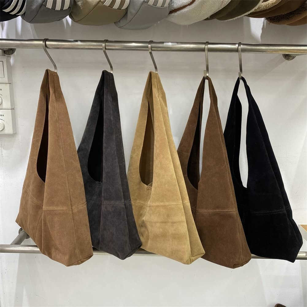 2 Pcs Slouchy Hobo Bag Women Underarm Shoulder Bag Crescent Satchels Crossbody Purse TopHandle Travel Tote Handbag M250903