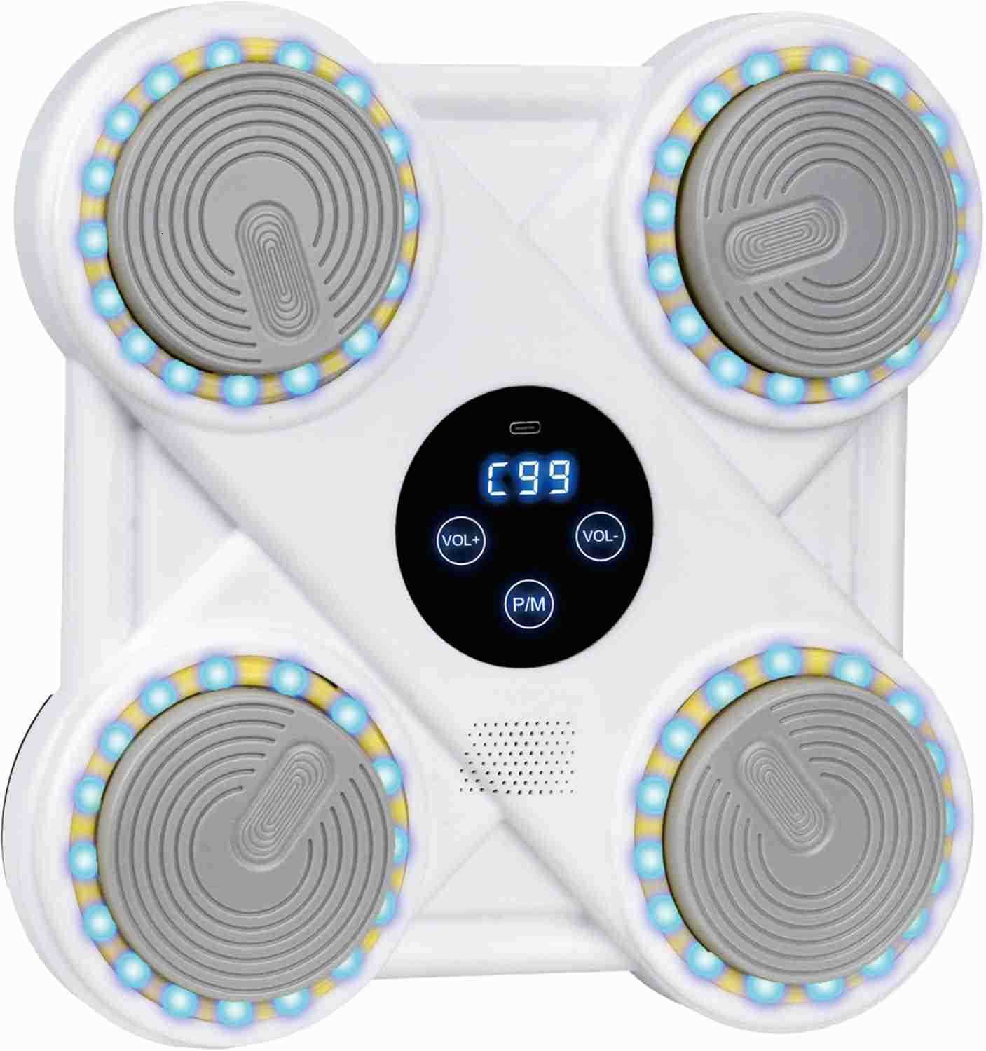 Music Boxing Machine for Kids Wall Mounted Smart Punching Target Toy with Bluetooth LED Lights Music Workout Game Toy with Boxing Gloves for Boys and 