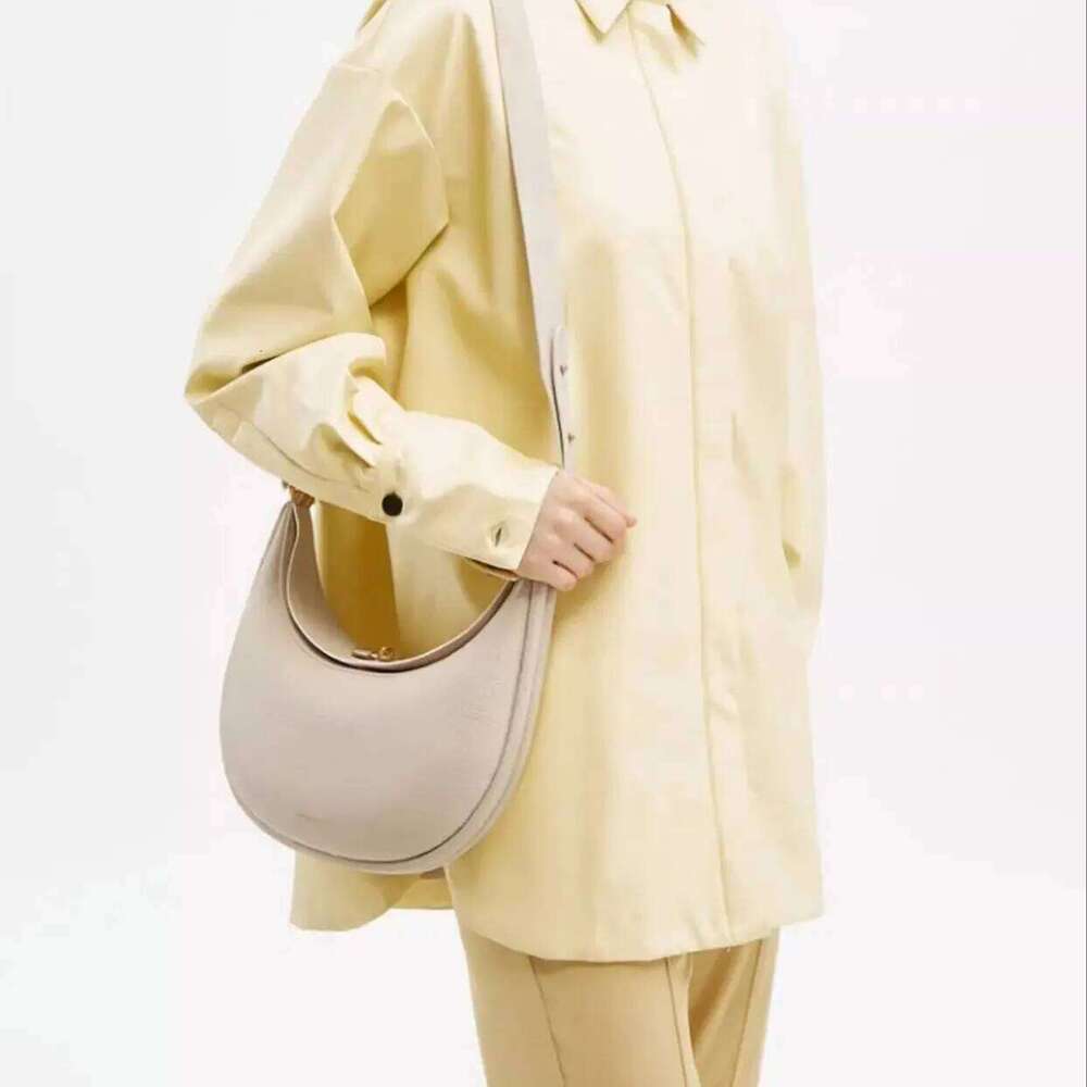Medium Moon Bend Crescent Bag Shoulder Crossbody Women's Bags Soft Wearable Simple Peplum