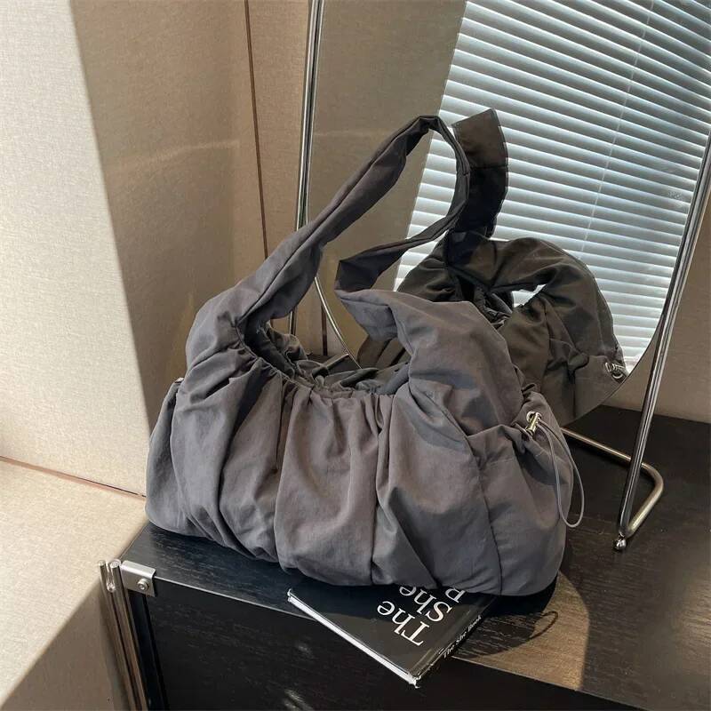 Luxury Handbag Nylon Cloth Women Tote Large Capacity Summer 2025 New All-Match Ins One-Shoulder College Student Class Bag Lady Handbag Handbag