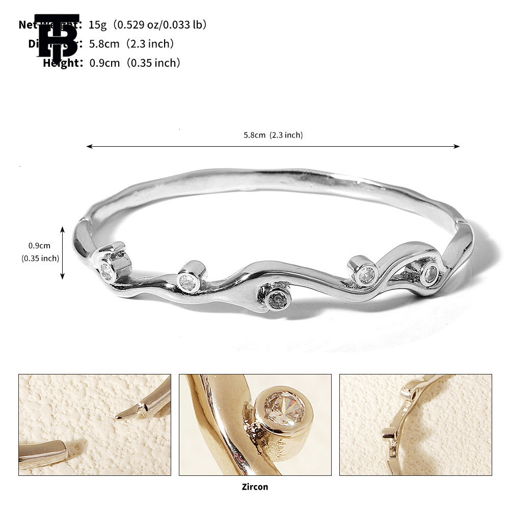 TB BHULAMTE Designer Women's Fashion Buckle Bracelet Micro-inlaid Full Diamond Design Sense Women's Wristband Popular And Best-selling Niche